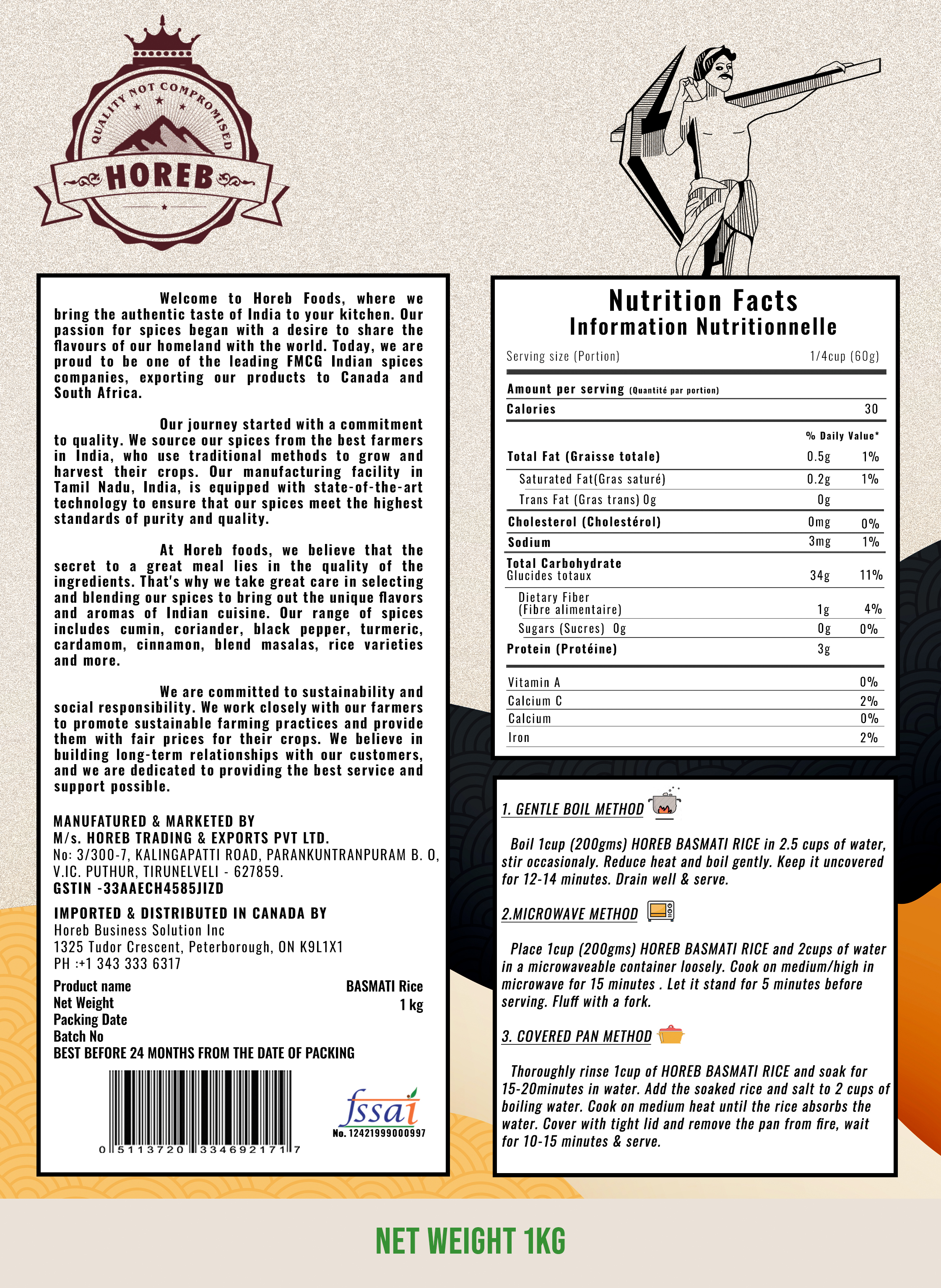 Basmati Rice - Back
